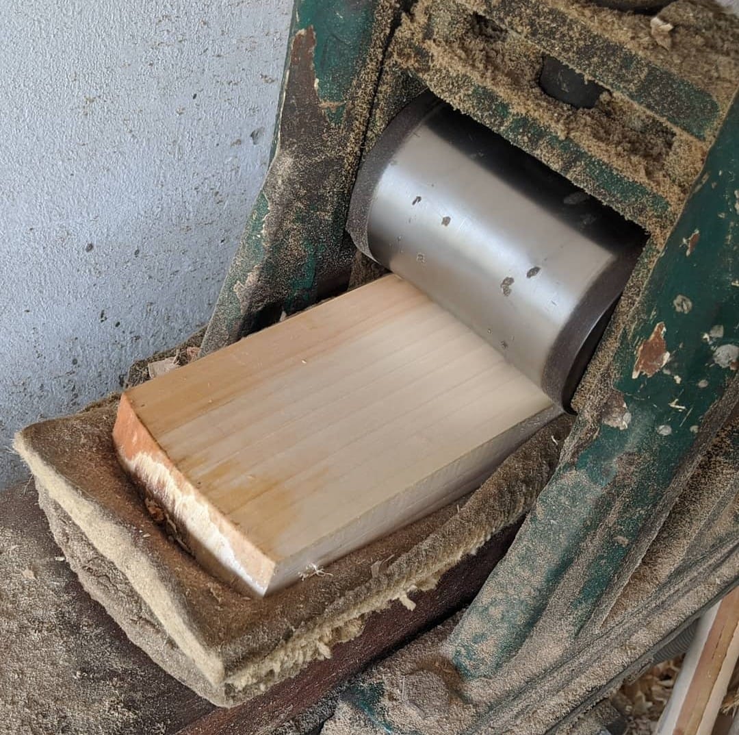 pressing of english willow bat
